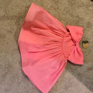 Pink strapless bow dress